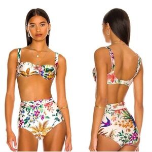 Zimmermann Tropicana Balconette Bikini Set | High-Waisted Bottoms | Size 2 (M)